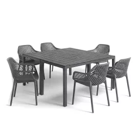 Luno 6+1 kerti bútor garnitúra szett grafit