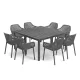 Luno 8+1 kerti bútor garnitúra szett grafit