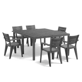 Rava 6+1 kerti bútor garnitúra szett grafit