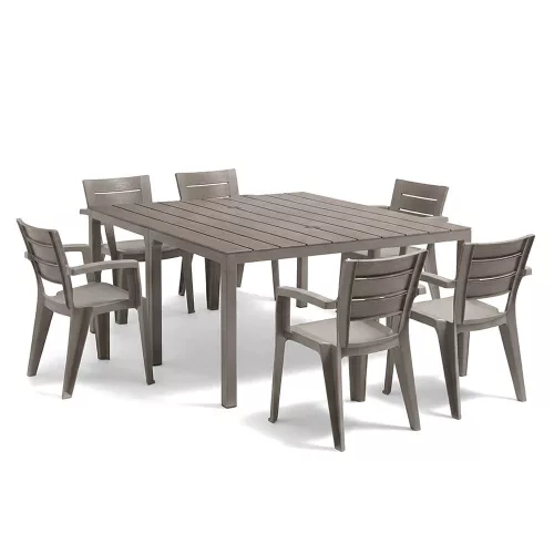 Rava 6+1 kerti bútor garnitúra szett cappuccino