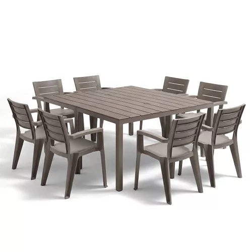 Rava 8+1 kerti bútor garnitúra szett cappuccino