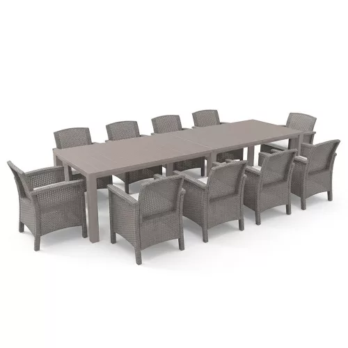 Grant 10+1 kerti bútor garnitúra szett cappuccino