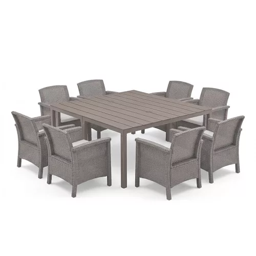 Grant 8+1 kerti bútor garnitúra szett cappuccino