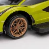 Lamborghini bébitaxi tolókarral, zenével zöld