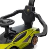 Lamborghini bébitaxi tolókarral, zenével zöld