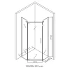 Celtic 90x90 cm ötszögletű zuhanykabin tálca nélkül fekete
