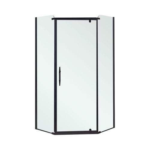 Celtic 100x100 cm ötszögletű zuhanykabin tálca nélkül fekete