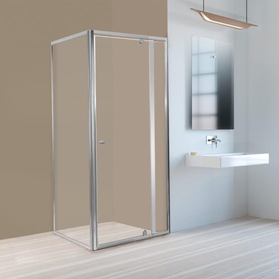 Flexi 90x90 cm sarokba szerelhető szögletes zuhanykabin zuhanytálca nélkül