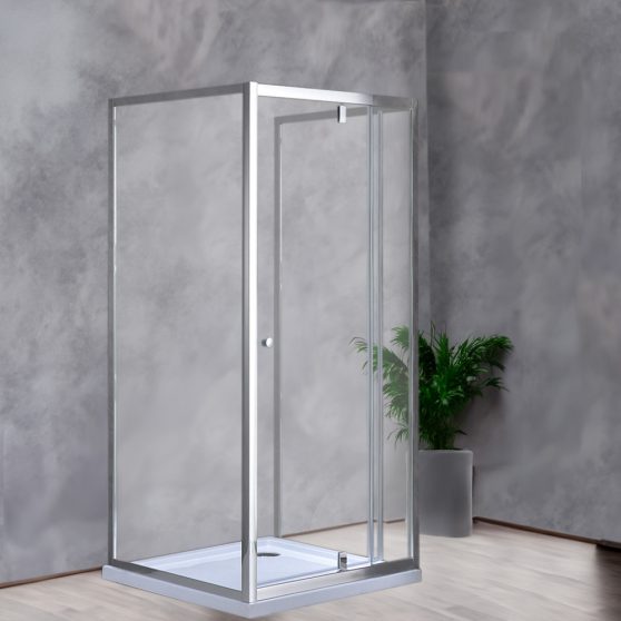 Flexi 90x90 cm falsíkra szerelhető szögletes zuhanykabin zuhanytálca nélkül