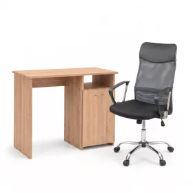Family One íróasztal szett 100x50x74 cm Fit forgószékkel sonoma tölgy-szürke