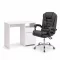 Family Pro íróasztal szett 100x50x74 cm Optima forgószékkel fehér-fekete