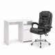 Family Pro íróasztal szett 100x50x74 cm Optima forgószékkel fehér-fekete