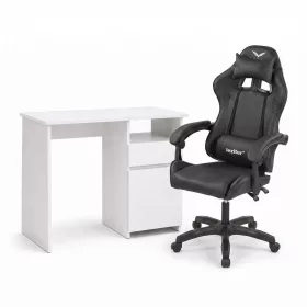 Family Pro íróasztal szett 100x50x74 cm Raven forgószékkel fehér-fekete