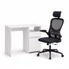 Family Pro íróasztal szett 100x50x74 cm Flexo forgószékkel fehér-fekete