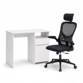 Family Pro íróasztal szett 100x50x74 cm Flexo forgószékkel fehér-fekete