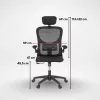 Family Pro íróasztal szett 100x50x74 cm Flexo forgószékkel fehér-fekete