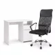 Family Pro íróasztal szett 100x50x74 cm Fit forgószékkel fehér-fekete