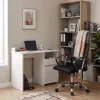 Family Pro íróasztal szett 100x50x74 cm Fit forgószékkel fehér-fekete