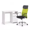 Family Pro íróasztal szett 100x50x74 cm Fit forgószékkel fehér-zöld