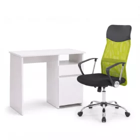 Family Pro íróasztal szett 100x50x74 cm Fit forgószékkel fehér-zöld