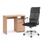 Family Pro íróasztal szett 100x50x74 cm Fit forgószékkel sonoma tölgy-fekete