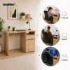 Family Pro íróasztal szett 100x50x74 cm Fit forgószékkel sonoma tölgy-szürke