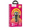 HOCO Z40 autós töltő 2 USB aljzat 12W, gyorstöltő, LED jelzés + lightning kábel FEKETE