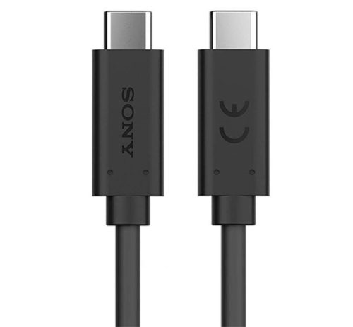 SONY adatkábel Type-C - Type-C, 100W, gyorstöltő, 100cm FEKETE
