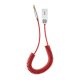 BASEUS bluetooth audió adapter kábel USB, v5.0, 3.5mm jack, 120cm, AUX, spirálkábel PIROS