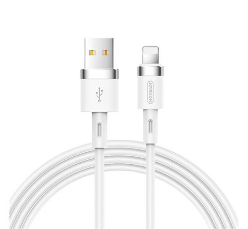 JOYROOM adatkábel USB - lightning, 2.4A, gyorstöltő, 120cm, törésgátló FEHÉR