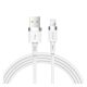 JOYROOM adatkábel USB - lightning, 2.4A, gyorstöltő, 120cm, törésgátló FEHÉR