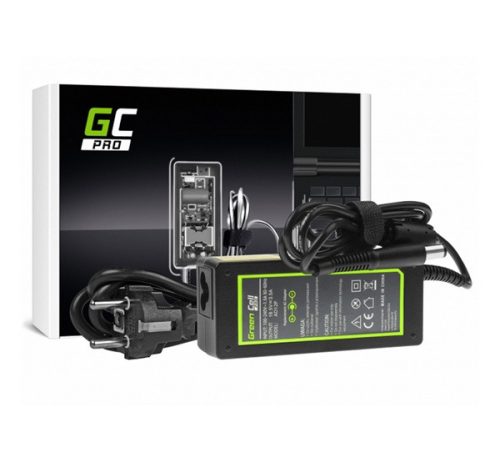 GREEN CELL PRO töltő és AC adapter 18.5V/3.5A, 65W, DC csatlakozó 7.4-5.0mm HP 250 G1 255 G1 ProBook 450 FEKETE