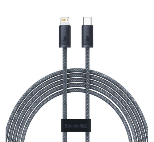 BASEUS DYNAMIC adatkábel Type-C - lightning, 20W, PD gyorstöltő, 200cm SÖTÉTSZÜRKE