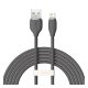 BASEUS JELLY LIQUID adatkábel USB - lightning, 2.4A, gyorstöltő, 200cm FEKETE