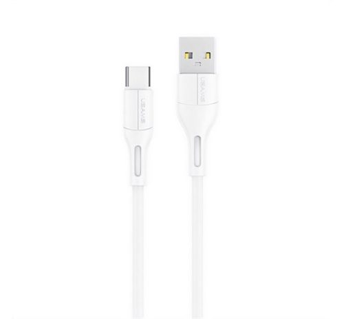 USAMS U68 adatkábel USB - Type-C, 2A, gyorstöltő, 100cm FEHÉR