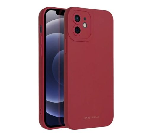 ROAR LUNA szilikon telefonvédő ultravékony, matt, kameravédő, wireless BORDÓ