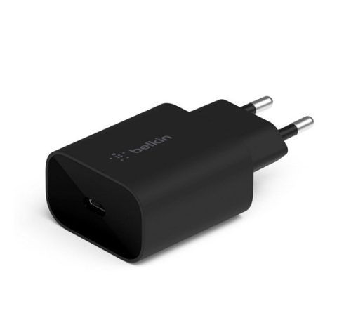 BELKIN hálózati töltő Type-C aljzat 25W, PPS, PD gyorstöltő FEKETE