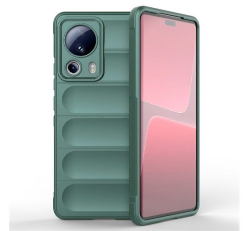 Szilikon telefonvédő ütésállóság, kameravédő, 3D SÖTÉTZÖLD