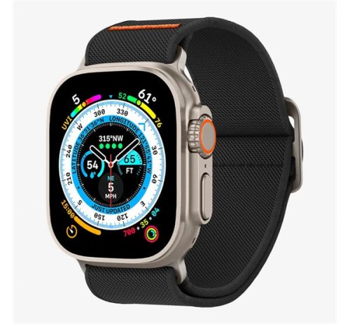 SPIGEN LITE FIT ULTRA pótszíj egyedi méret, nagy, textil FEKETE
