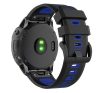 Pótszíj egyedi méret, 20mm, szilikon, fekete csat, QuickFit csatlakozás FEKETE/SÖTÉTKÉK