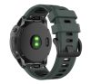 Pótszíj egyedi méret, 26mm, szilikon, fekete csat, QuickFit csatlakozás SÖTÉTZÖLD/FEKETE