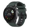 Pótszíj egyedi méret, 26mm, szilikon, fekete csat, QuickFit csatlakozás SÖTÉTZÖLD/FEKETE