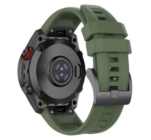 Pótszíj egyedi méret, 20mm, szilikon, QuickFit csatlakozás SÖTÉTZÖLD