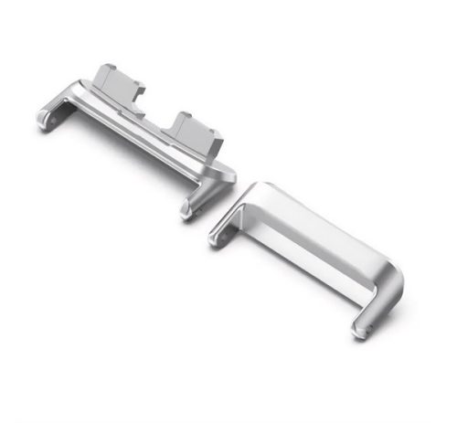 Óraszíj csatlakozó adapter egyedi méret, 1 pár, átalakító, fém, 16mm EZÜST