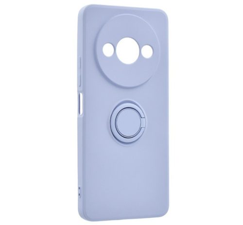 Szilikon telefonvédő tartógyűrű, mikrofiber plüss belső, mágneses, kameravédő LILA