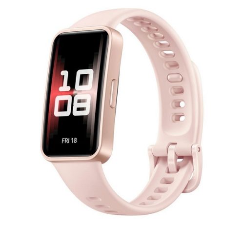 HUAWEI Band 9 bluetooth okoskarkötő aktivitásmérő, pulzusmérő, hívásjelzés, vízálló, szilikon szíj RÓZSASZÍN