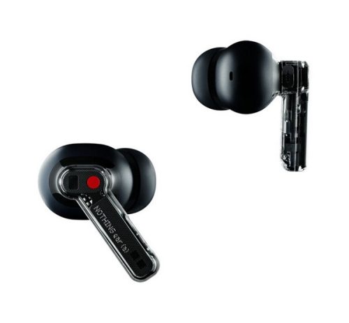 NOTHING EARA bluetooth fülhallgató SZTEREO v5.3, TWS, mikrofon, aktív zajszűrő, IP54 + töltőtok FEKETE