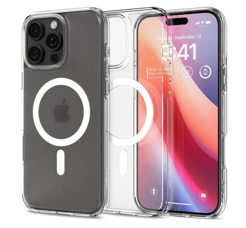 SPIGEN ULTRA HYBRID MAG műanyag telefonvédő ütésállóság, légpárnás keret, MagSafe ÁTLÁTSZÓ