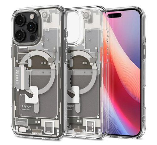 SPIGEN ULTRA HYBRID ZERO ONE műanyag telefonvédő ütésállóság, légpárnás keret, MagSafe TITÁN