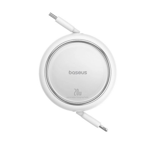 BASEUS FREE2PULL adatkábel Type-C - lightning, 20W, PD gyorstöltő, 100cm, csévélhető FEHÉR